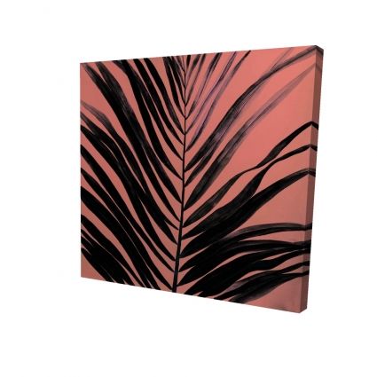 Feuille de palmier tropical corail