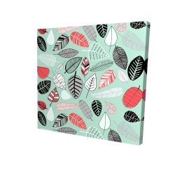 Motif de feuilles turquoise