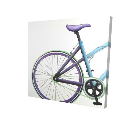 Bicyclette bleue et mauve