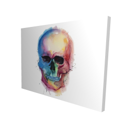 Watercolor colorful skull
