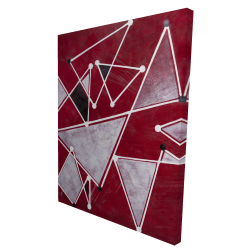 Triangles blancs sur fond rouge