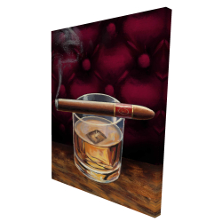 Scotch on ice with a cigar