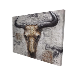 Bull skull with typography