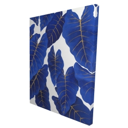 Feuilles bleues abstraites tropicales