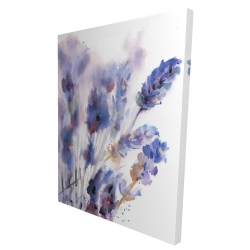 Watercolor lavender flowers with blur effect