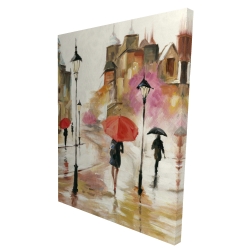 Passants sous leur parapluies