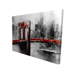 Pont brooklyn abstrait et rouge