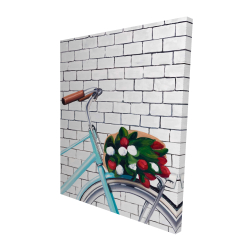 Bicyclette avec bouquet de tulipes