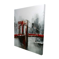 Pont brooklyn abstrait et rouge