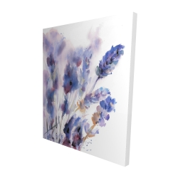 Watercolor lavender flowers with blur effect