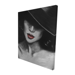 Mysterious red lips lady