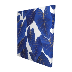 Feuilles bleues abstraites tropicales