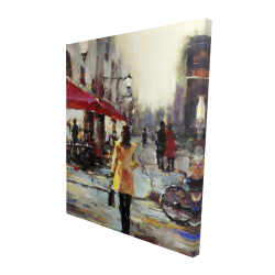 Woman walking in paris