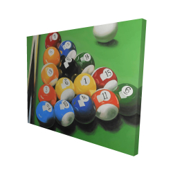 Pool table with ball formation
