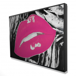 Kissable pink glossy lips