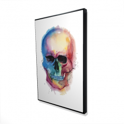 Crâne coloré aquarelle