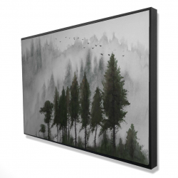Paysage de montagne en aquarelle sombre