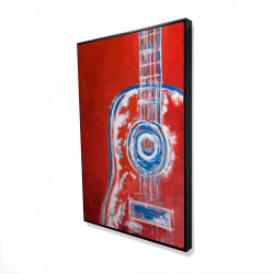 Modern red abstract guitar