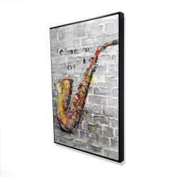 Graffiti of a saxophone