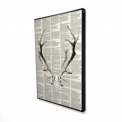 Bois de cerf sur papier journal