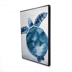 Watercolor blue turtle