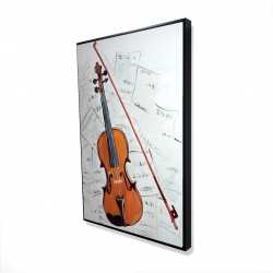 Violin on music sheet