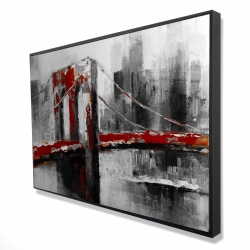 Pont brooklyn abstrait et rouge