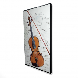 Violin on music sheet