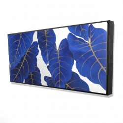 Feuilles bleues abstraites tropicales