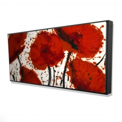 Abstract paint splash red flowers