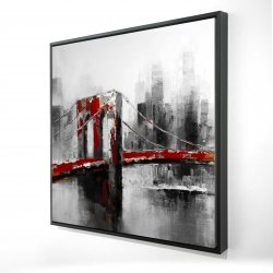 Pont brooklyn abstrait et rouge