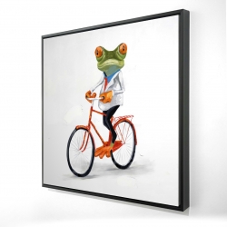 Drole de grenouille à vélo