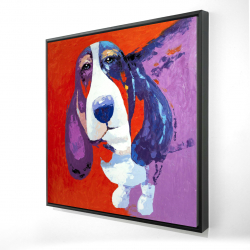 Chien basset abstrait et coloré