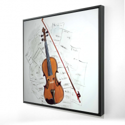 Violin on music sheet