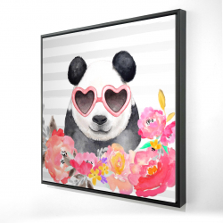 Panda à lunette en forme de coeur