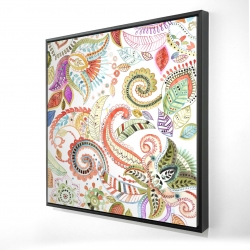 Motifs floraux paisley aquarelle