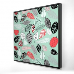 Motif de feuilles turquoise