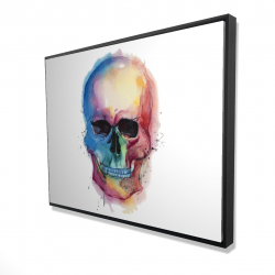 Watercolor colorful skull
