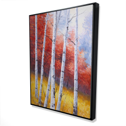 Fall landscape with birches