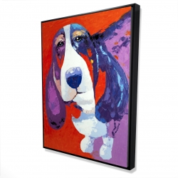 Chien basset abstrait et coloré