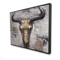 Bull skull with typography