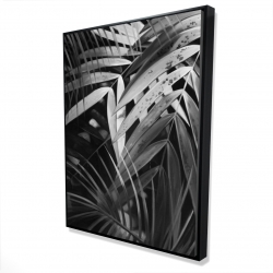 Feuilles tropicales monochrome