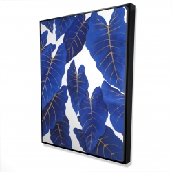 Feuilles bleues abstraites tropicales