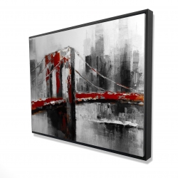 Pont brooklyn abstrait et rouge