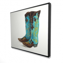 Blue cowboy boots