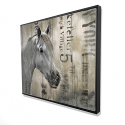 Rustic white horse