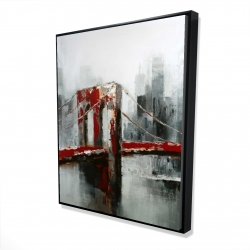 Pont brooklyn abstrait et rouge