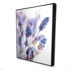 Watercolor lavender flowers with blur effect