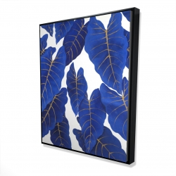 Feuilles bleues abstraites tropicales