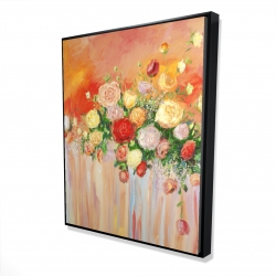 Bouquet of multicolor abstract flowers